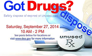 Drug Take Back Sept 27